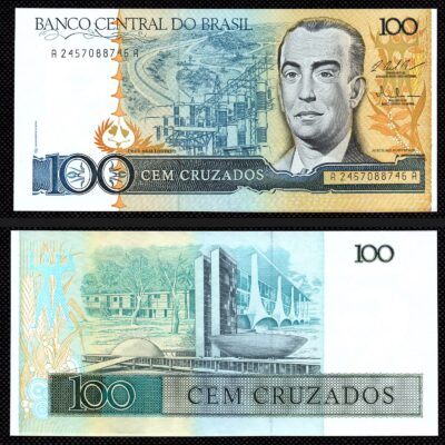 Cédula C 187 100 Cruzados 1987 FE