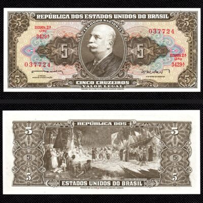Cédula C 071 5 Cruzeiros 1962 FE