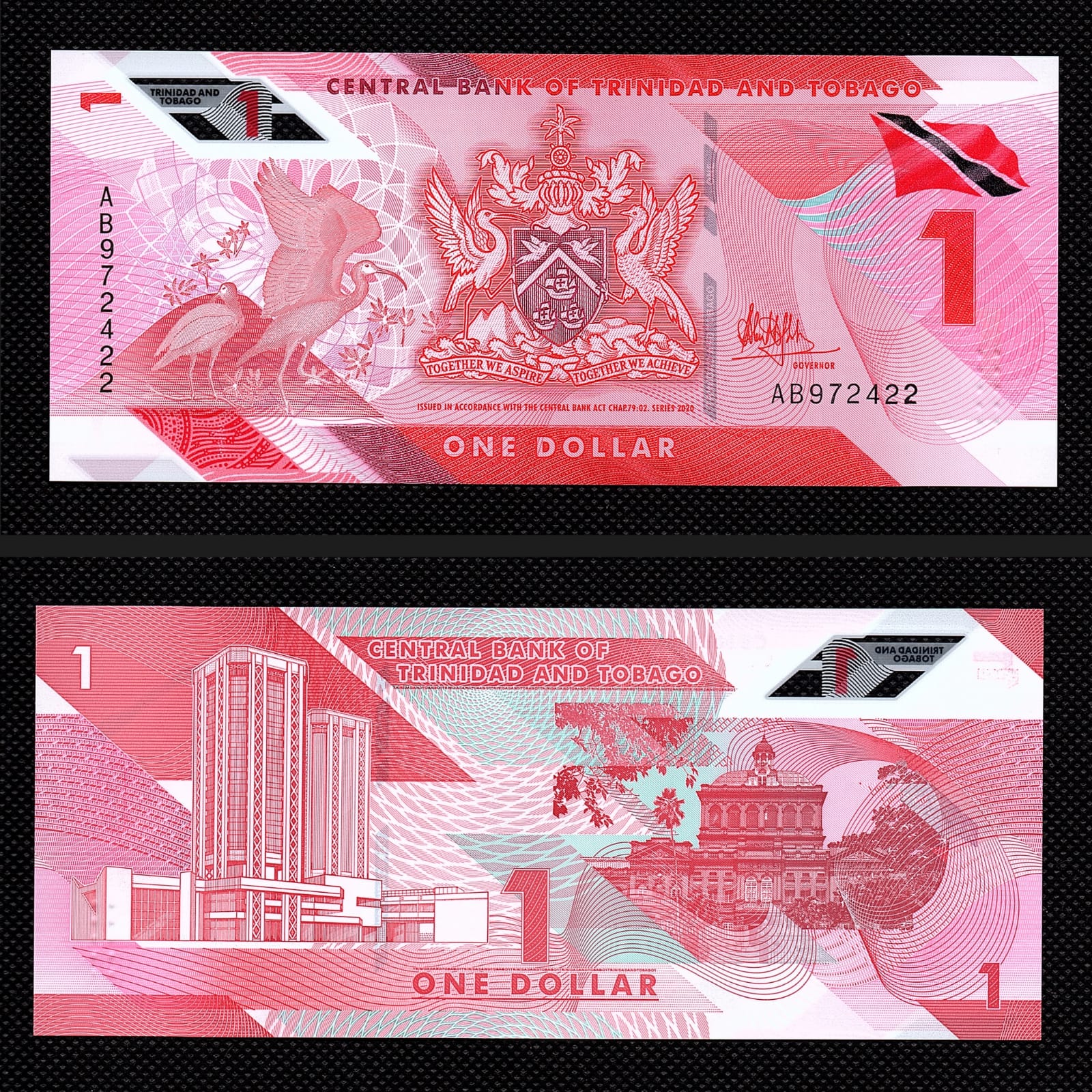 Cédula de Trindade e Tobago de 1 Dólar Polímero FE