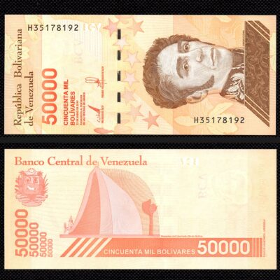 Cédula de 50000 Bolívares da Venezuela FE