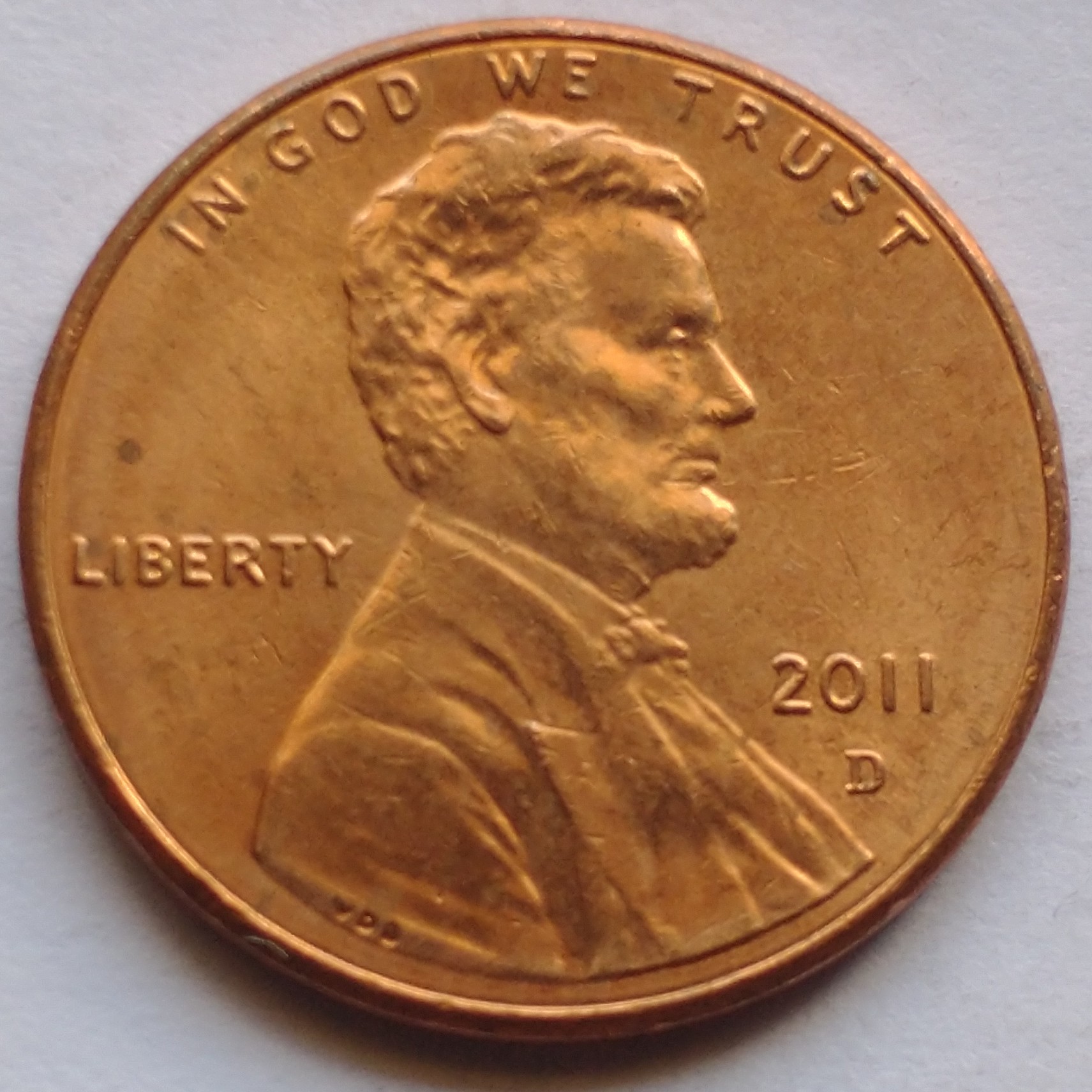 Moeda dos Estados Unidos 1 Centavo 2011 D Soberba - Imagem 2