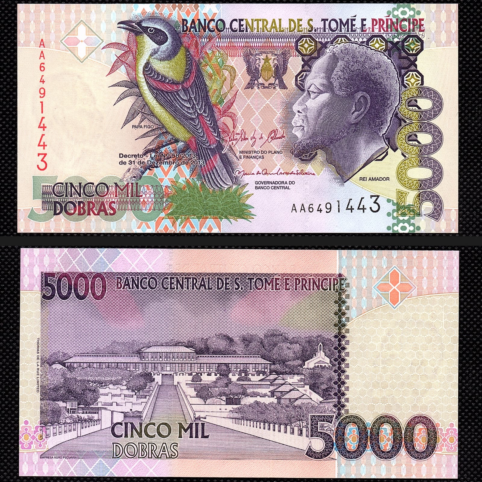 Cédula de São Tomé e Príncipe de 5000 Dobras FE