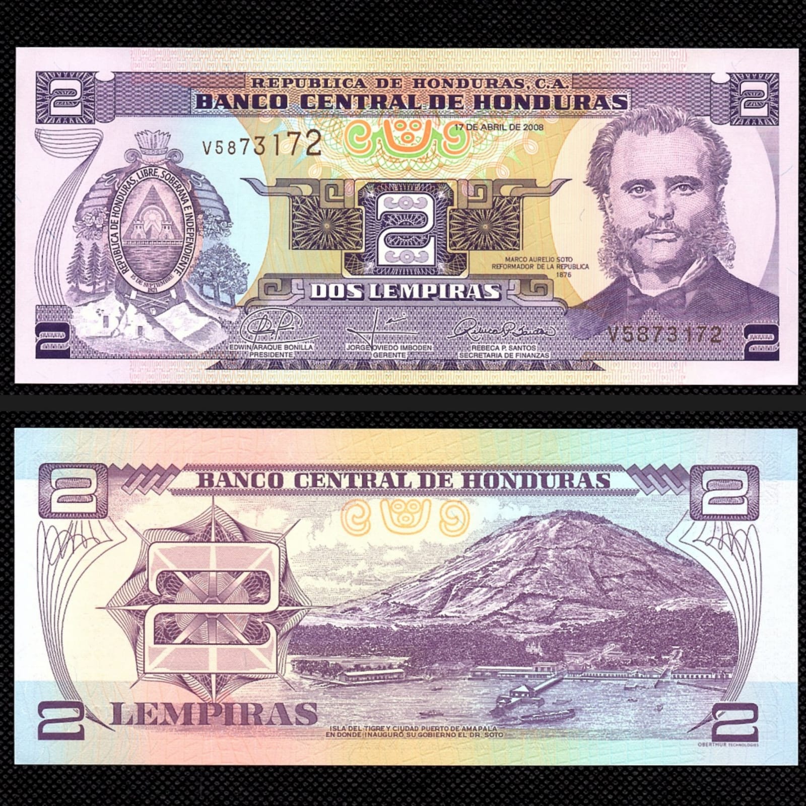 Cédula De Honduras 2 Lempiras FE