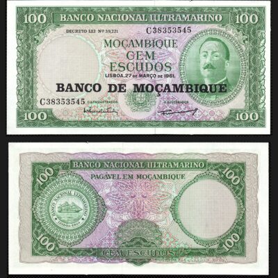 Cédula de Moçambique de 100 Escudos FE