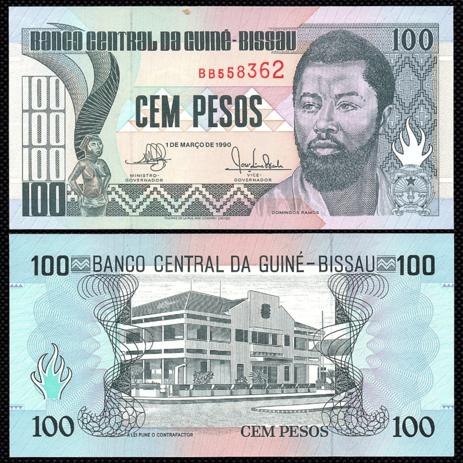 Cédula do Guiné Bissau 100 Pesos FE