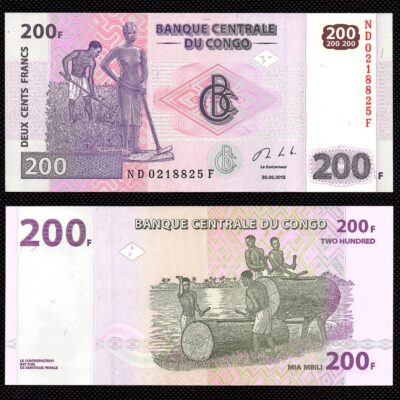 Cédula do Congo de 200 Francs FE