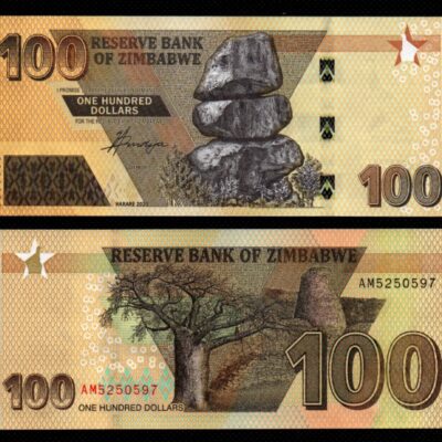 Cédula de Zimbábue 100 dólares FE