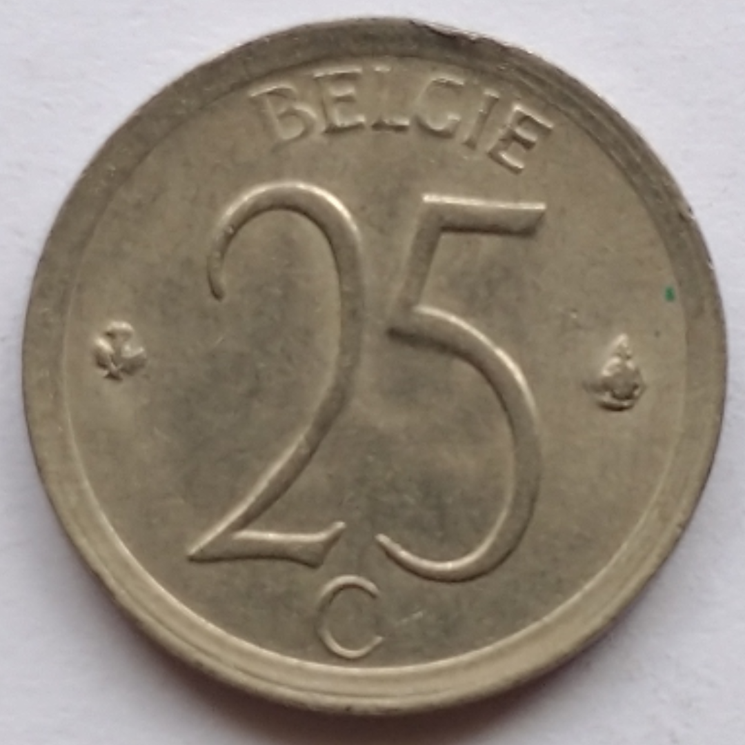 Moedas da Belgica 25 Centavos 1964 Soberba