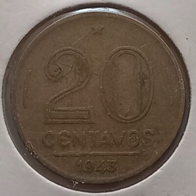 Moeda de 20 Centavos 1943 MBC