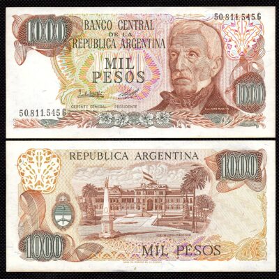 Cédula da Argentina 1000 Pesos FE