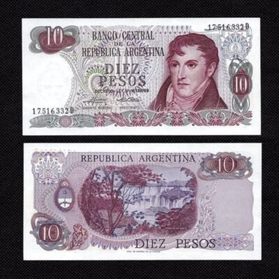 Cédula da argentina 10 Pesos FE