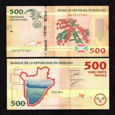 Cédula de Burundi 500 Francos FE