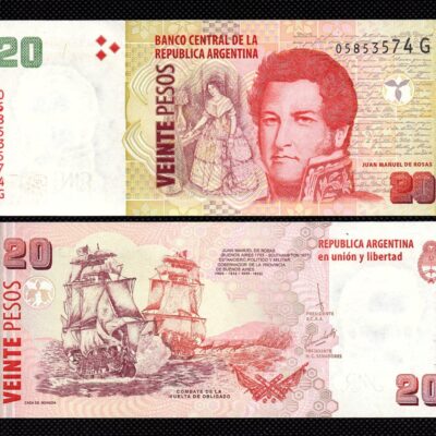 Cédula da Argentina de 20 Pesos FE
