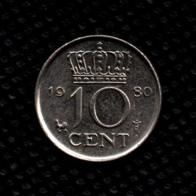 Moeda da Holanda de 10 cent 1980 MBC