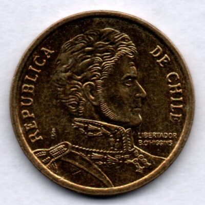Moeda do Chile de 10 pesos MBC