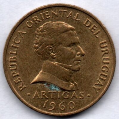 Moeda do Uruguai de 5 centésimos MBC