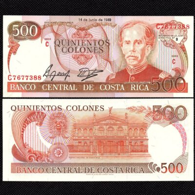 Cédula da Costa Rica de 500 Colones FE