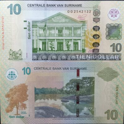 Cédula do Suriname de 10 Dólares FE