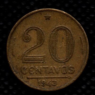 Moeda de 20 Centavos de 1943 MBC