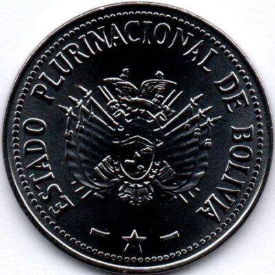 Moeda da Bolívia de 50 Centavos de 2012 FC