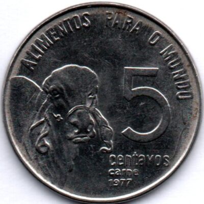 Moeda de 5 Centavos FAO de 1977 MBC