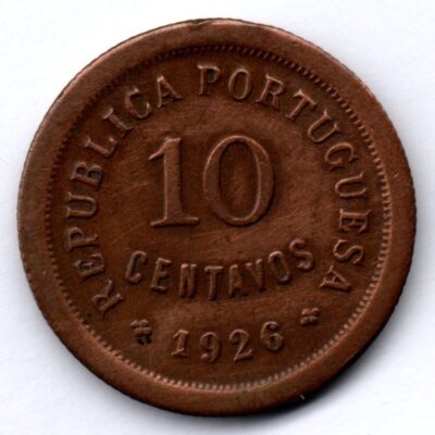 Moeda de Portugal de 10 Centavos de 1926