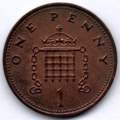 Moeda do Reino Unido de 1 Penny 1991