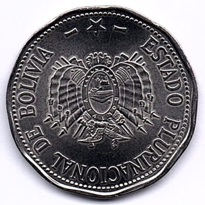 Moeda da Bolívia de 2 Bolivianos de 2017 FC