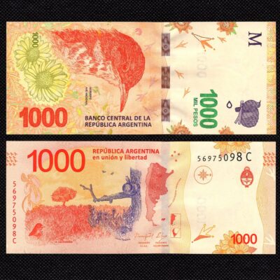 Cédula da Argentia de 1000 Pesos FE