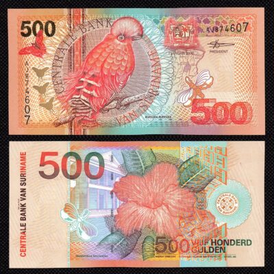Cédula do Suriname de 500 Gulden FE