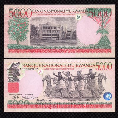 Cédula da Ruanda de 5000 Fracs FE