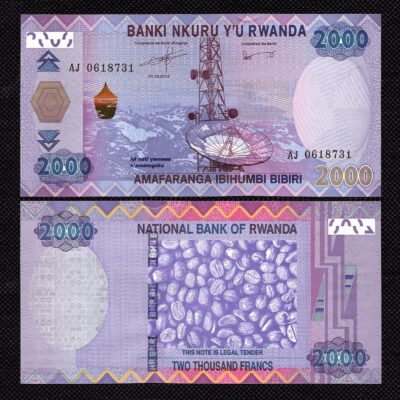 Cédula da Ruanda de 2000 Francs FE