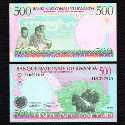 Cédula da Ruanda de 500 Francs FE