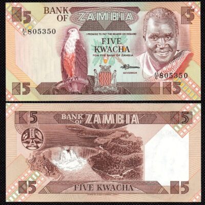 Cédula da Zambia de 5 Kwacha FE