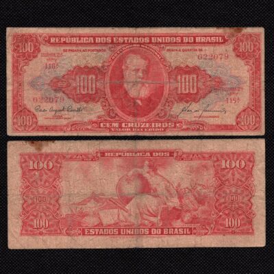 Cédula C 095 100 Cruzeiros 1960 UTG