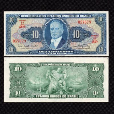 Cédula C 019 10 Cruzeiros 1961 FE