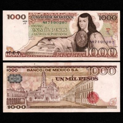 Cédula do México de 1000 pesos FE