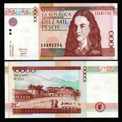 Cédula da Colombia de 10000 Pesos FE