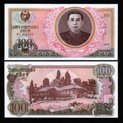 Cédula da Coreia do Norte de 100 Won FE
