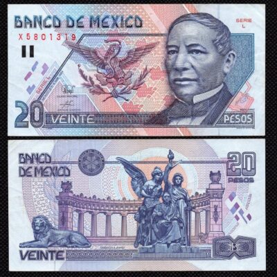 Cédula do México 20 Pesos 1994 MBC/SOB