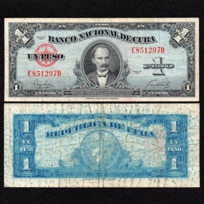 Cédula de Cuba 1 Peso 1949 MBC