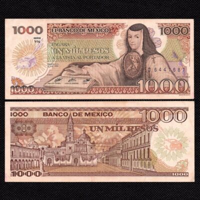 Cédula de México 1000 Pesos 1985 MBC