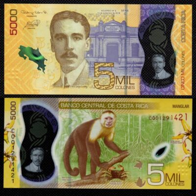 Cédula da Costa Rica 5000 Colones Polimero 2018 FE