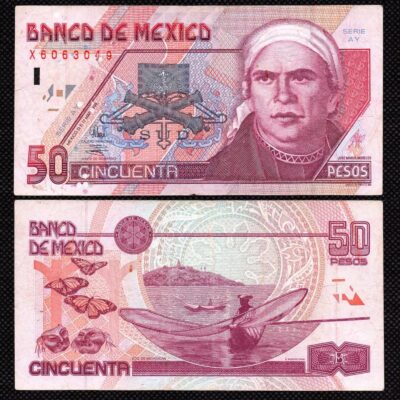 Cédula do México 50 Pesos 1999 MBC