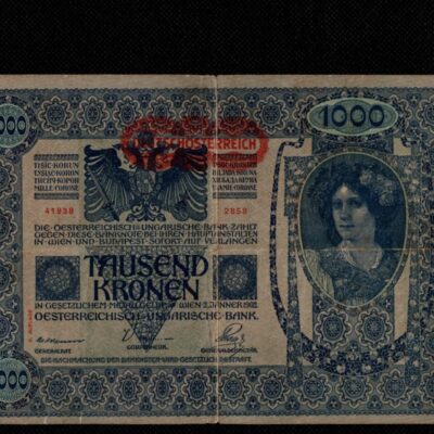 Cédula da Áustria 1000 Kronen 1902 MBC