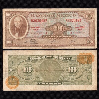 Cédula do México 100 Pesos 1973 MBC